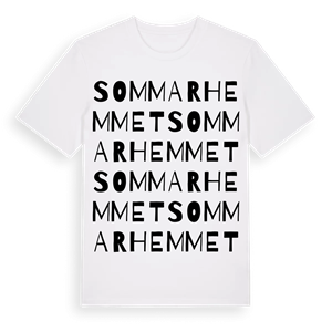 Sommarhemmet ordlek t-shirt – ekologisk bomull t-shirt från Pinshirt