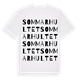 White t-shirt med Sommarhultet ordlek t-shirt
