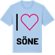 Blue Soul t-shirt med Jag älskar Söne t-shirt stort tryck