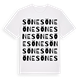White t-shirt med Söne ordlek t-shirt