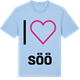 Blue Soul t-shirt med Jag älskar Söö t-shirt stort tryck