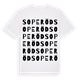 White t-shirt med Soperöd ordlek t-shirt