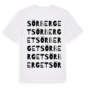 Sörberget ordlek t-shirt – ekologisk bomull t-shirt från Pinshirt