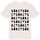 Vintage White t-shirt med Söret ordlek t-shirt