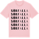 Pink Cotton t-shirt med Sörfalla ordlek t-shirt