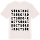 Vintage White t-shirt med Sörgärdet ordlek t-shirt