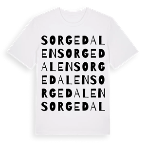 Sorgedalen ordlek t-shirt – ekologisk bomull t-shirt från Pinshirt