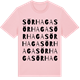 Pink Cotton t-shirt med Sörhaga ordlek t-shirt