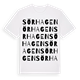 White t-shirt med Sörhagen ordlek t-shirt
