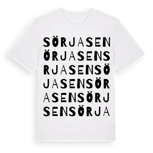Sörjasen ordlek t-shirt – ekologisk bomull t-shirt från Pinshirt