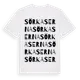 White t-shirt med Sörkaserna ordlek t-shirt