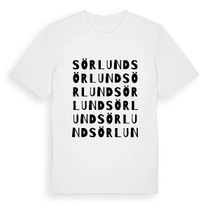 Sörlund ordlek t-shirt – ekologisk bomull t-shirt från PinShirt