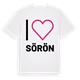 White t-shirt med Jag älskar Sörön t-shirt stort tryck