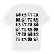 White t-shirt med Sörsäter ordlek t-shirt