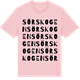 Pink Cotton t-shirt med Sörskogen ordlek t-shirt