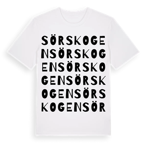 Sörskogen ordlek t-shirt – ekologisk bomull t-shirt från Pinshirt