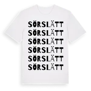 Sörslätt ordlek t-shirt – ekologisk bomull t-shirt från Pinshirt