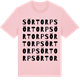 Pink Cotton t-shirt med Sörtorp ordlek t-shirt