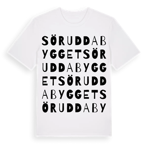 Söruddabygget ordlek t-shirt – ekologisk bomull t-shirt från Pinshirt