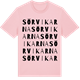 Pink Cotton t-shirt med Sörvikarna ordlek t-shirt