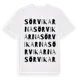 White t-shirt med Sörvikarna ordlek t-shirt