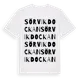 White t-shirt med Sörvikdockan ordlek t-shirt