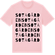 Pink Cotton t-shirt med Sotagården ordlek t-shirt