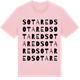 Pink Cotton t-shirt med Sotared ordlek t-shirt