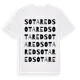 White t-shirt med Sotared ordlek t-shirt