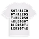 White t-shirt med Sotarled ordlek t-shirt