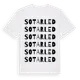 White t-shirt med Sotarled ordlek t-shirt