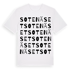 Sotenäset ordlek t-shirt – ekologisk bomull t-shirt från Pinshirt