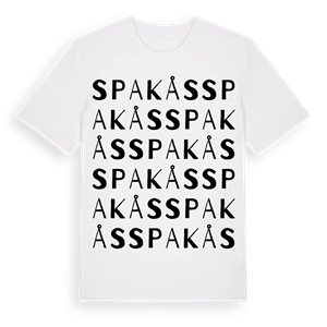 Spakås ordlek t-shirt – ekologisk bomull t-shirt från Pinshirt