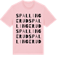 Pink Cotton t-shirt med Spallingerud ordlek t-shirt