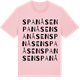 Pink Cotton t-shirt med Spanåsen ordlek t-shirt