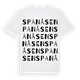 White t-shirt med Spanåsen ordlek t-shirt