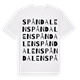 White t-shirt med Spåndalen ordlek t-shirt