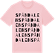 Pink Cotton t-shirt med Spåndalen ordlek t-shirt