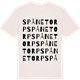 Vintage White t-shirt med Spånetorp ordlek t-shirt