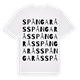 White t-shirt med Spångarås ordlek t-shirt