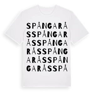 Spångarås ordlek t-shirt – ekologisk bomull t-shirt från Pinshirt