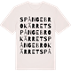 Vintage White t-shirt med Spångebrokärret ordlek t-shirt