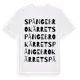 White t-shirt med Spångebrokärret ordlek t-shirt