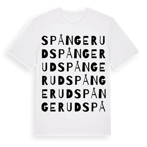 Spångerud ordlek t-shirt – ekologisk bomull t-shirt från Pinshirt