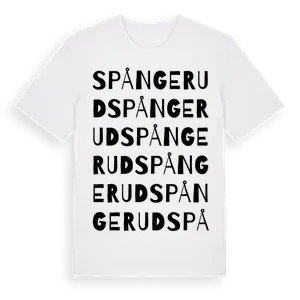 Spångerud ordlek t-shirt – ekologisk bomull t-shirt från Pinshirt