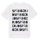 White t-shirt med Spångerud ordlek t-shirt