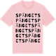 Pink Cotton t-shirt med Spänget ordlek t-shirt