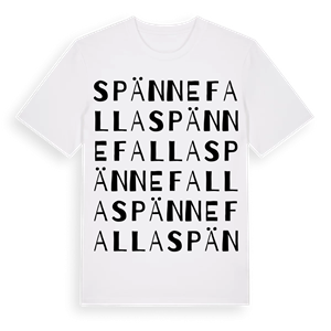 Spännefalla ordlek t-shirt – ekologisk bomull t-shirt från Pinshirt