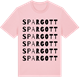 Pink Cotton t-shirt med Spargott ordlek t-shirt