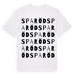 Sparöd ordlek t-shirt – ekologisk bomull t-shirt från Pinshirt